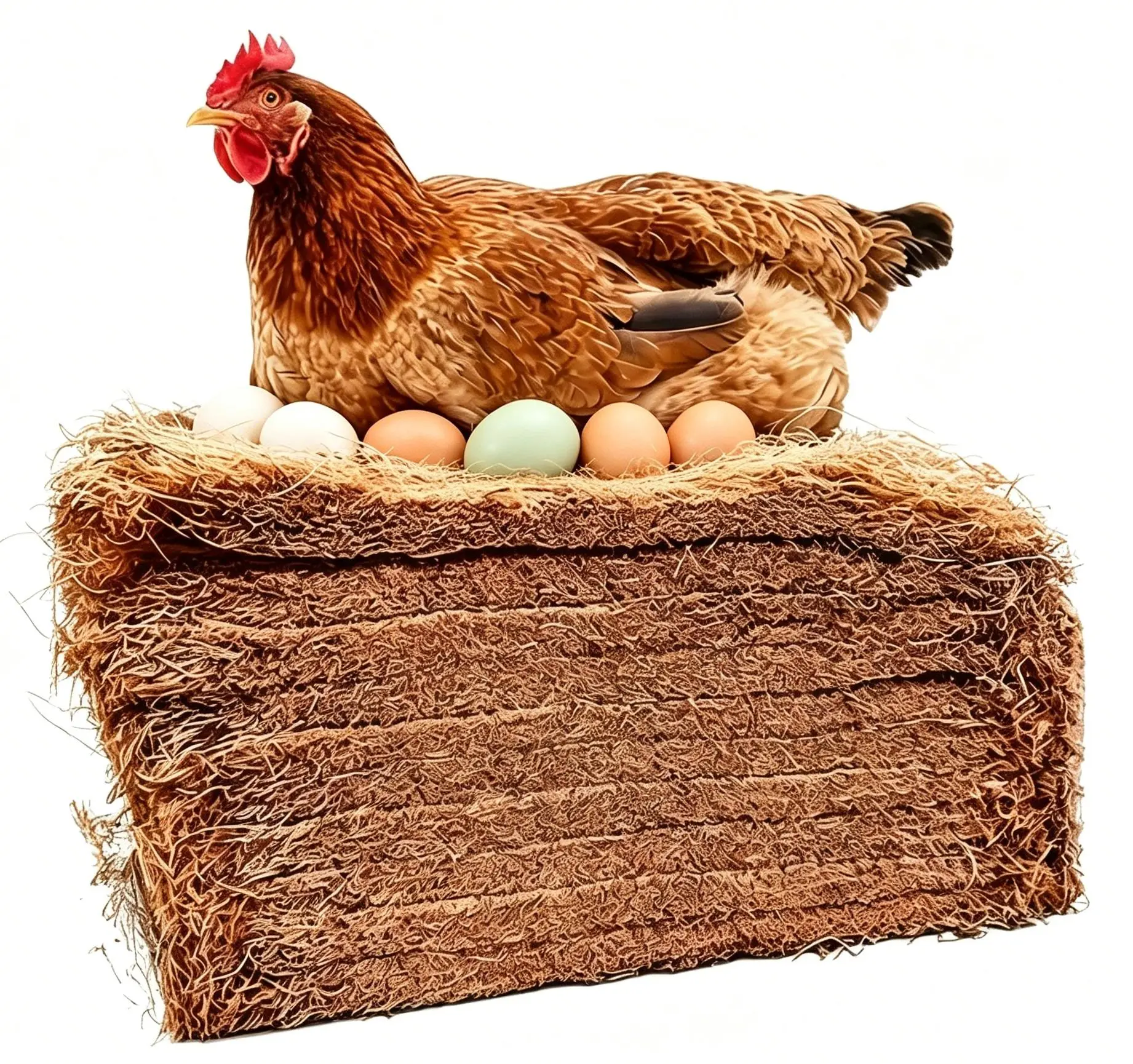 7-PACK Natural Reusable Coconut Fiber Coconut Palm Nesting Mats for Chicken Coop - Moisture-Proof, Heat-Insulated, Easy-to-Care-for Bird Egg-Laying Mats