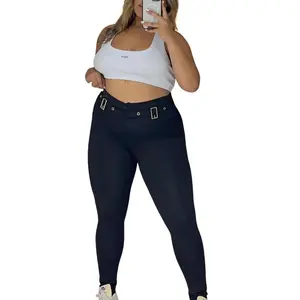 Legguis Plus En Tela Suplex Colombian TALLA UNICA PLUS Black Skinny Boots for Sizes 12 to 16 Colombian Style Comfortable Fashion Referencia 014-002-028-056-023Talla Plus