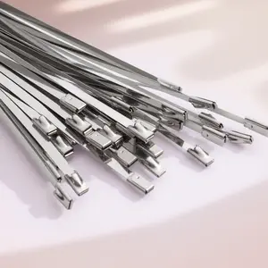 Heavy Duty 304 Stainless Steel Zip Ties, Industrial Corrosion-Resistant Metal Straps, 0.18x11.8 inch Outdoor Cable Ties for Harsh Environments, Uv Resistant Fasteners for Pipe & Construction Use, 100-Pack