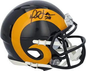 Marshall Faulk Los Angeles Rams Autographed Riddell 2000-2016 Throwback Speed Mini Helmet - Fanatics Authentic Certified