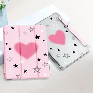 Star & Heart Pattern Tablet Case, 1 Count Shockproof Tablet Protective Cover, Tablet Protector for iPad 7/8/9th (10.2-Inch), iPad Air3rd (10.5-Inch)