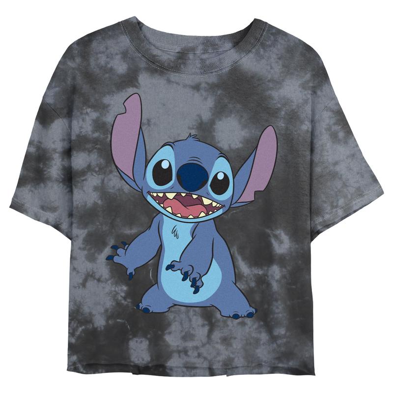 Junior's Lilo & Stitch Happy to See Me T-Shirt