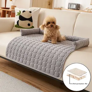Pet Blanket, Sofa Cover, Pet Bed Mat, New Dog Pad with Permeable Film, All-Season Universal, Winter Thick Soft Non-Slip Pet Mat Cat Cave Dog Nest, Poodle
