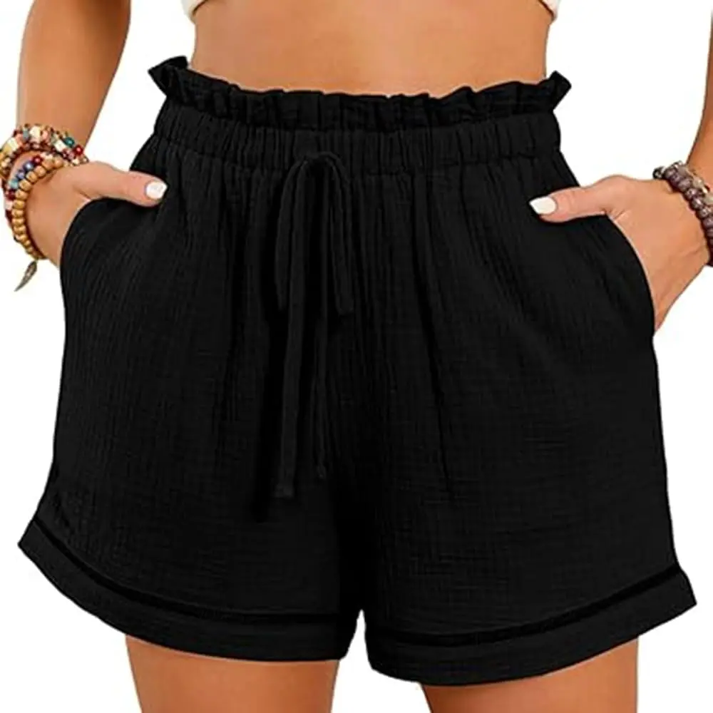 Viral Flowy Cotton Shorts – High Waist, Ruffled & Comfy AF for Summer Vibes
