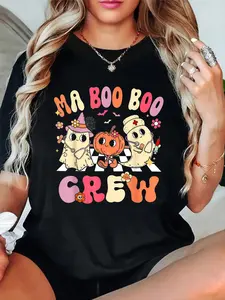 Medical Assistant Boo Crew MA Halloween for Women T-Shirt women's graphic tees