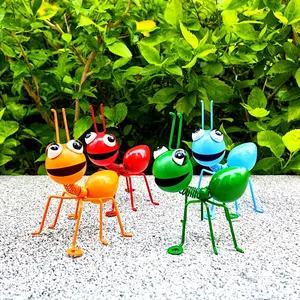 4PCS Iron Ant Garden Ornaments Creative Simulation Insect Sculptures for Outdoor Yard Patio Garden Decorative Crafts