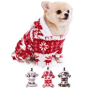 Pet Christmas Clothes Husky Clothes Soft Coral Fleece Cat Dog Hoodie, Cozy Holiday for Pets, Stylish Pet Apparel for Festive Season