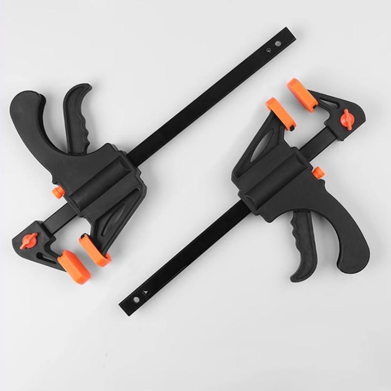 AIARJ Clamp, 10pcs Woodworking F Clamp 4Inch Bar F Clamps Clip Wood Carpenter Tool Grip Quick Ratchet Release Squeeze Woodworking DIY Hand Tool Kit Projects Safety