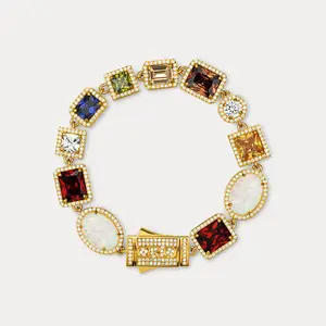 Motley Gemstone Bracelet - Gold