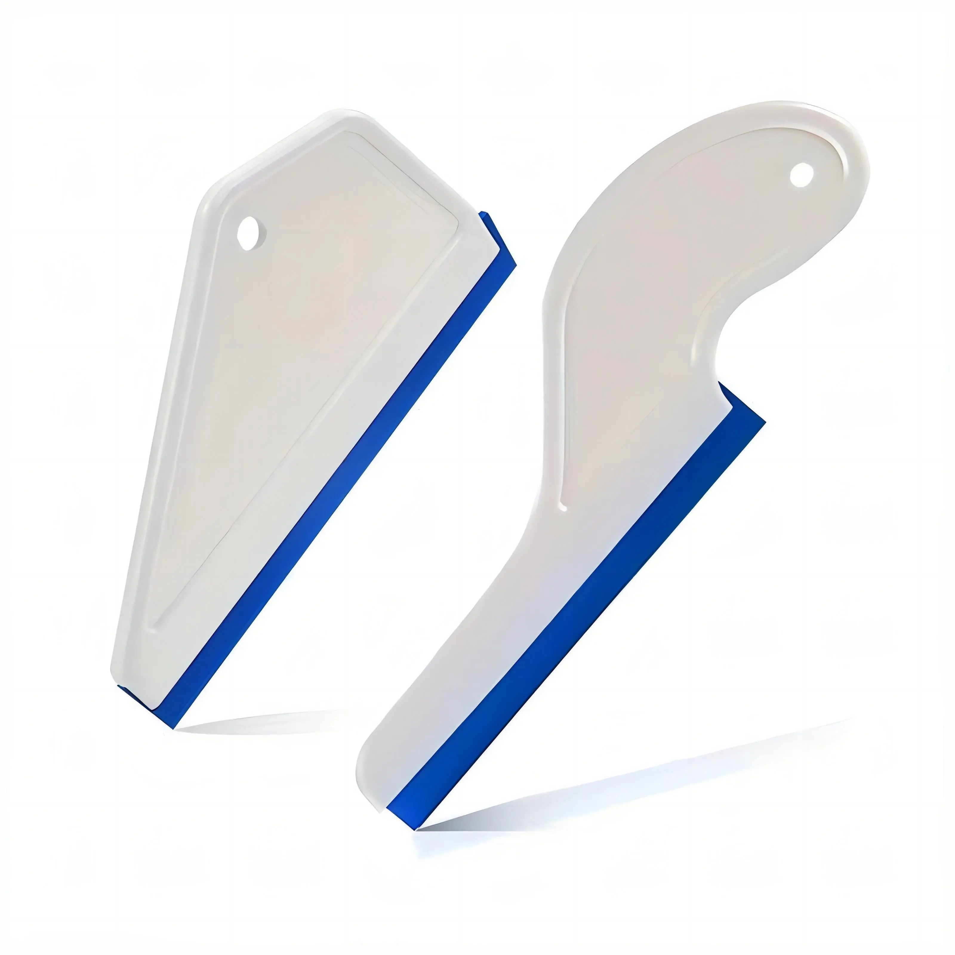 Long Handle Plastic Squeegee Set (1/2 Pcs) - Multifunctional Silicone Water Blade, Car Window Water Remover, Cleaning Tool for Glass