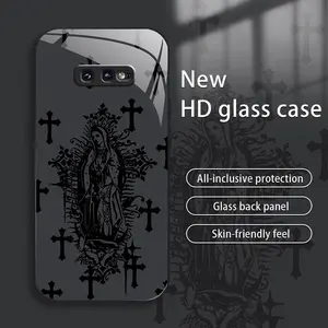 Suitable for [Galaxy S10e] New high-end Virgin Mary image glass mobile phone case New business simple explosion-proof glass mobile phone case Affordable environmentally friendly anti-fall and anti-fingerprint 995