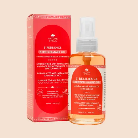 Nature Spell S-Resilience Stretch Marks Oil 3.38 Fl Oz - Body Oil Natural Skin Care Maternity Supplies