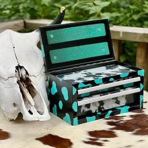 Custom Cow Print Jewelry Toolbox