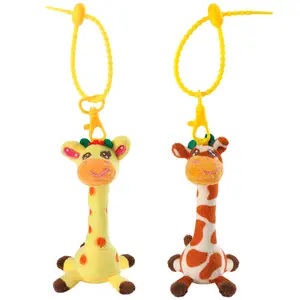Cute Giraffe Plush Keychain for Backpack, 4" Inch Mini Giraffe Keychain Purse Charm Pendant Gift for Women