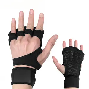 Unisex Youth Sports Fitness Gloves with Silicone Anti-Slip Palm Protection and Wrist Guard