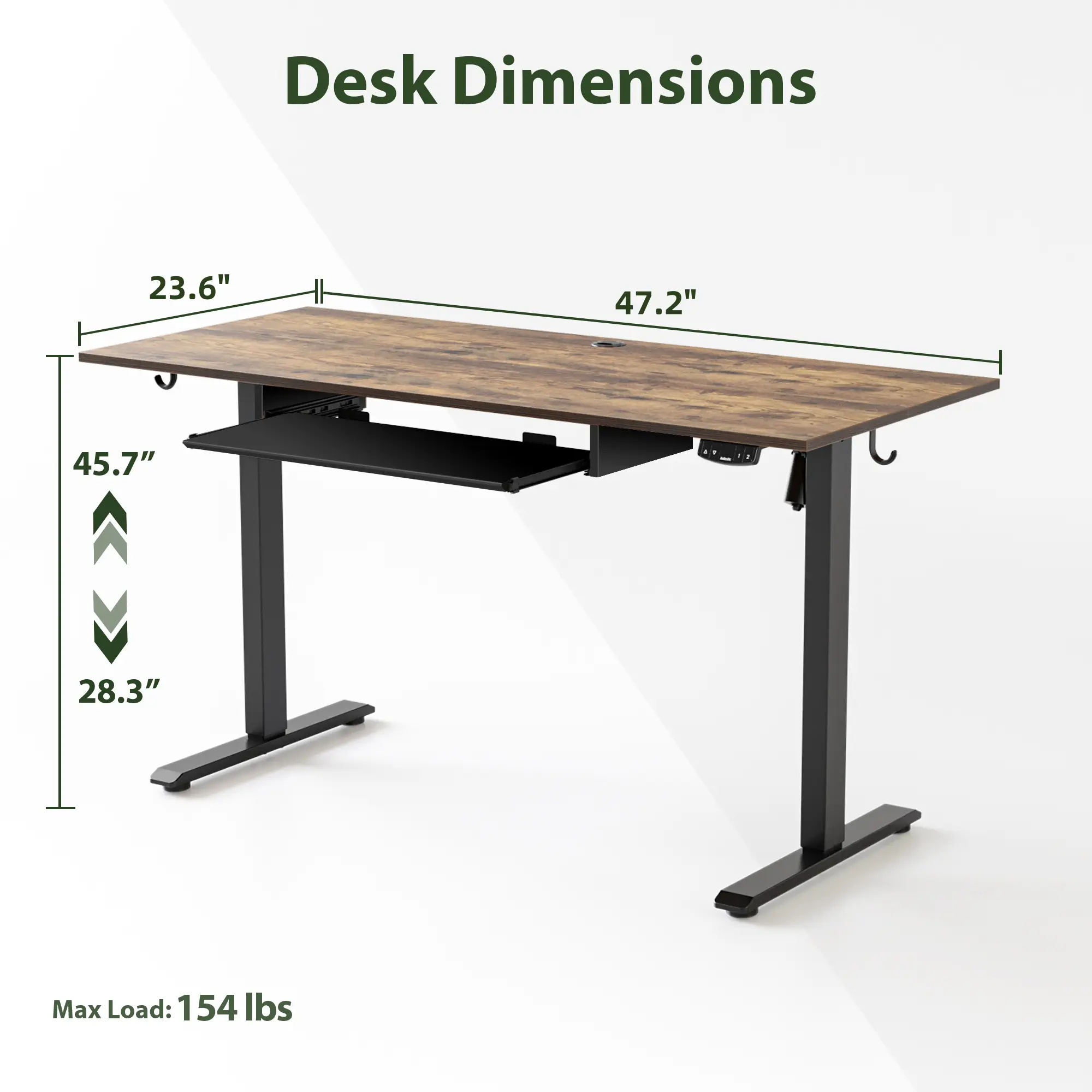 Rustic Brown - 47.2 inch