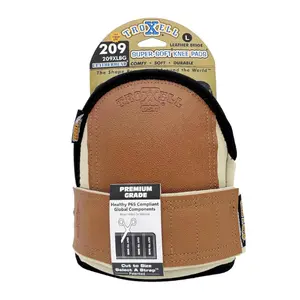 TROXELL USA SuperSoft Leatherhead Kneepads – Large Size – Ultra-Soft Comfort, Bagged in Pairs