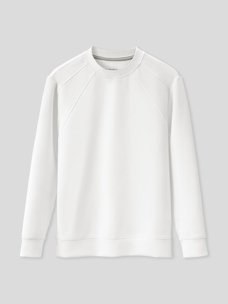 Fioboc Men's Modal Blend Long Sleeve Panel Sweatshirt, Fall Casual Top Style, Wrinkle Resistant Easy Daily Wear