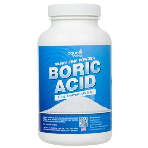 Aqua Science Boric Acid Powder - 1lb, 99.9% Industrial-Grade Strength Fine Powder - Multipurpose Boric Acid Cleaner for Kitchen, Sink, Laundry, Stain Remover and Deodorizer - Made In USA Since 1983 Cleaning Household