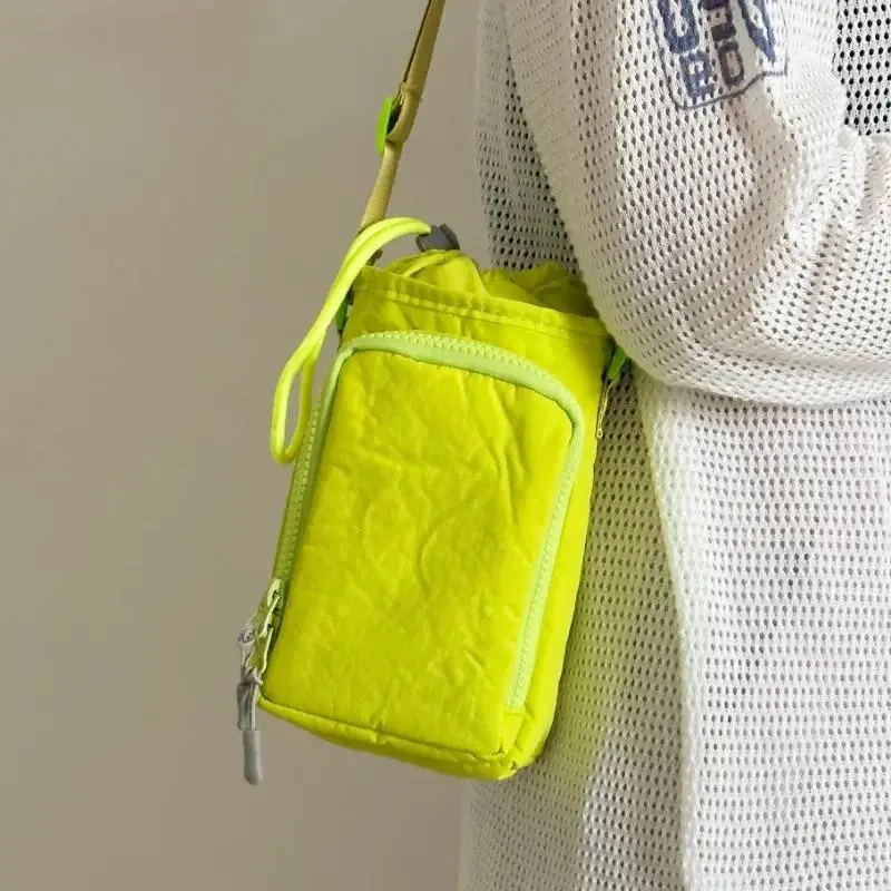 Cross Shoulder Water Bottle Bag, Mobile Phone Zipper Bag, Waterproof Yoga Bag, Running Sports Outdoor Portable Drawstring Bags For Outdoor Travel,Mountaineering,Exploration,Accessories Gym Bag