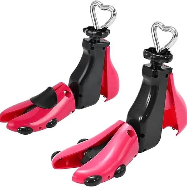 2PCS Shoe Stretcher Boot Stretcher Adjustable Width and Length Shoe Stretcher Widener Expander Wide Feet Boot Stretcher Footwear Bedroom, Pink/ M For Women Size 6-11
