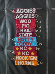 College Sequin Keychains