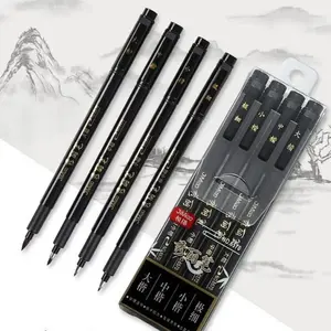 4pcs/set Calligraphy Brush Pen, Brush Marker Pen Set for Writing, Signature, Drawing
