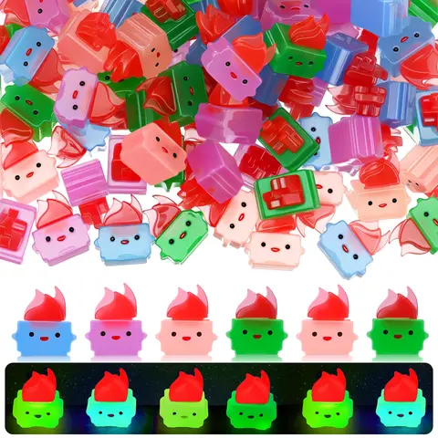 50/100Pcs Mini Dumpster Fire Ornaments Humorous Nurse Teacher Workers Gifts, Glow in Dark Resin Figure Anxiety Relief Emotional Support Gift for Employee IT Administrative Service Industry Desk Office Home Decoration