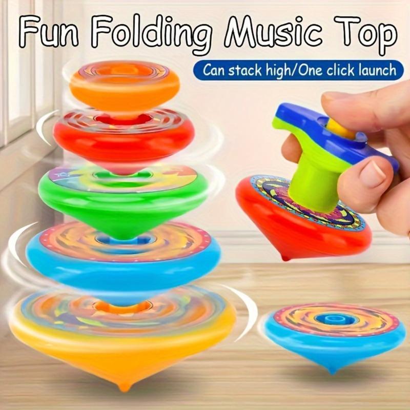 Stackable Colorful Spinning Top - A Bright Colored Spinning Toy with ...