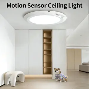 3 Color Adjustable Motion Sensor Closet Light with Remote, Rechargeable Wireless Motion Activated Light for Shower Stairs Hallway Pantry Porch Garage, Dimmable Night Light