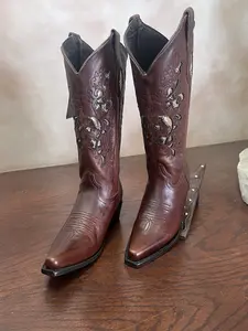 2432703816 - Vaquero Signature Women's Snip Toe Boots F.E. Paddock Whiskey