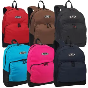 212 MAIN Everest 17 in. Classic 2-Tone Backpack with Front Organizer for Organized Space, Zip Closure