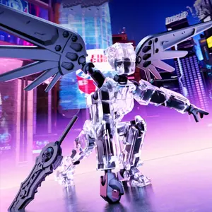 Jointed Doll Model Building Toy, Top Version Jointed Doll Collection Toy with Stand, Wings, Various Accessories, Creative Office Decor