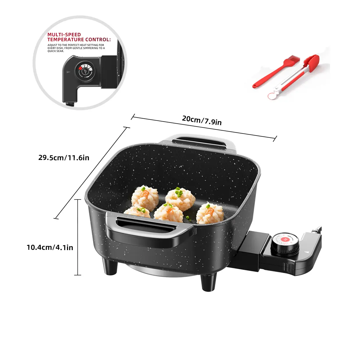 Black(with oil brush and food clip)