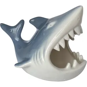 Shark Shaped Ceramic Bowl, Cute Ocean-Themed Storage Container, Versatile Organizer for Jewelry, Candy, Snacks