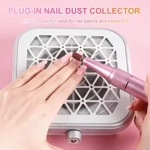 Professional Nail Dust Collector, Stepless Speed Regulation, Disposable Filter, Suitable for Acrylic Nails, Nail Salon or DIY Nail Art