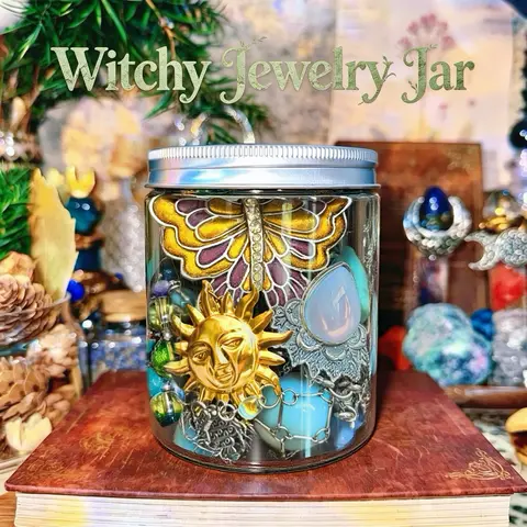 Jollyhit Witchy Aesthetic &Subtle Fairy Mix Mystery Jewelry Jar – 30PCS Costume Jewelry Set | Celestial Botanical Charms | Magical Gift for Her Get Well Soon Gift  tiktokshopspringglowup Antique Butterfly
