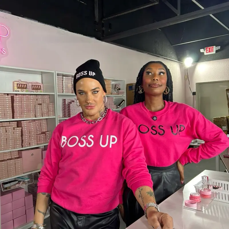 BossUp Pink Crewneck BossUp Pink Crewneck
