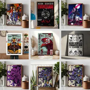 Neon Genesis Evangelion Anime Poster, Anime Print, Manga Poster, Wall Art Decor, Home Decor, Canvas Wall Art