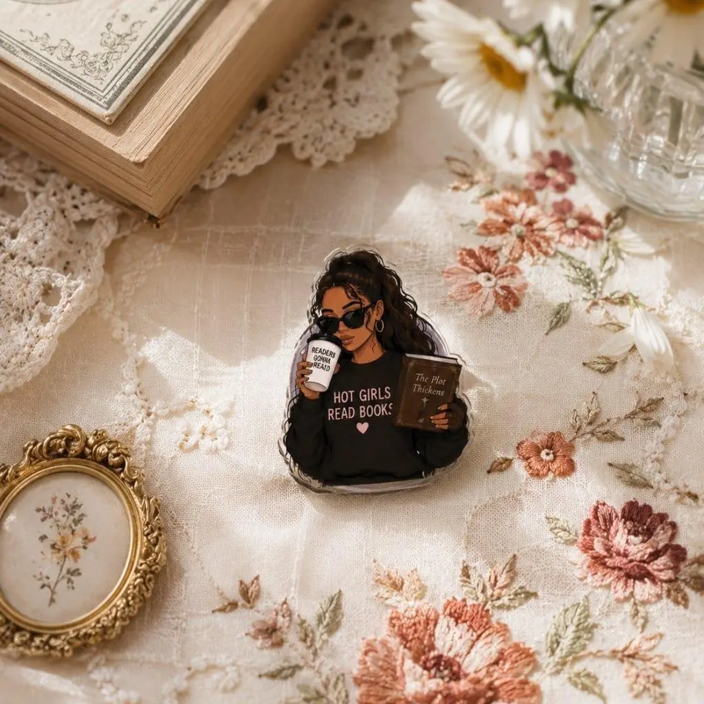 Reader Life Phone Grip, Cozy Literary Aesthetic Phone Holder, Bookish Accessory