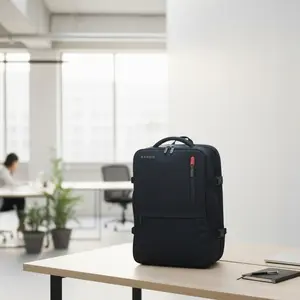 Sakos Plena Laptop Backpack - 15.6-inch Compartment, USB Charging, Water Resistant, Black, Unisex, Modern Design, Shockproof, Secret Compartment, EVA Back Cushion, 3 Wearing Styles