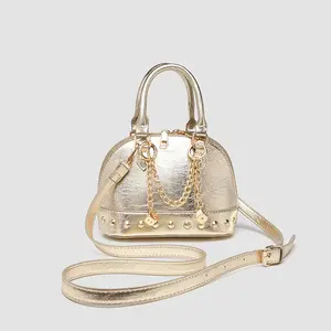 Elegant Shell Bag - Sophisticated Studded Mini Handbag for Women, 2026 Spring New "Old Money" Style Shoulder Bag for Parties