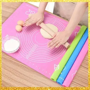 Large Size Silicone Kneading Pad Non-Stick Surface Rolling Dough Mat With Scale Kitchen Cooking Pastry Sheet Oven Liner Bakeware Baking Tools