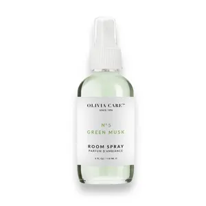 Green Musk Room Spray – Warm Oud & Woody Vetiver Scent | Non-Aerosol Plant-Based Home & Car Fragrance Mist | Made in USA