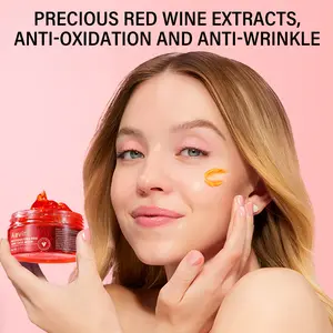 Aavini Rejuvenating Red Wine Face Mask 100g – Overnight Sleeping Mask, Deep Hydration & Brightening, Anti-Wrinkle & Firming with Grape Polyphenols, Niacinamide, Arbutin & 6 Peptides Complex