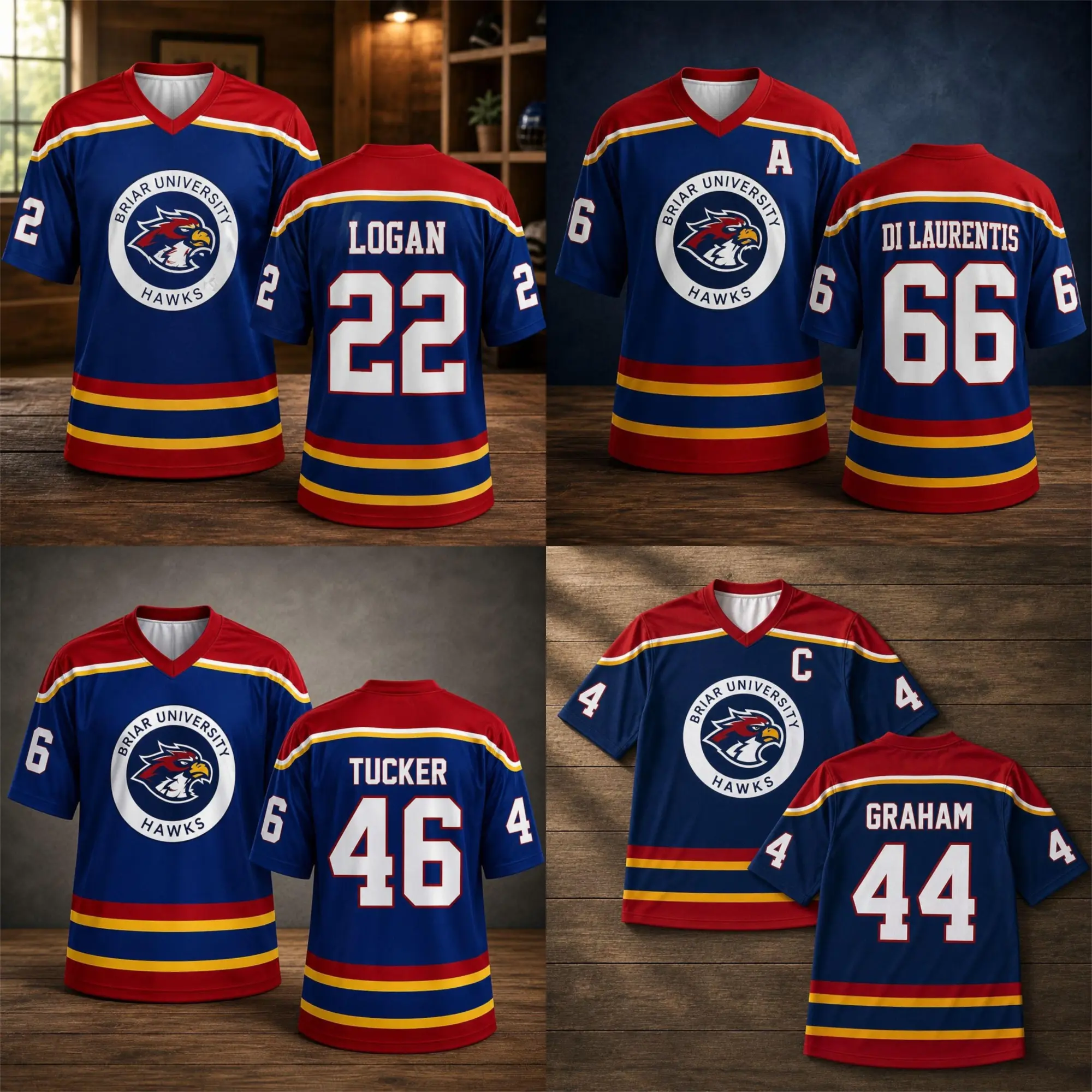 Briiar U Off Campuus Hockey Practice Short Jersey, Garett GHam 44 Hockey Romance Jersey, Off Cpus Bookish Apparel, Logan, Di L Tucker, Off Cpus Jersey