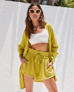 Kennedy Cotton Pocketed Frayed Shorts