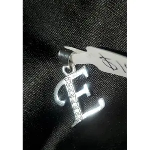 Initial "E" Pendant .925 Silver .5"