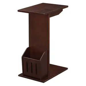 Designs2Go Abby Magazine C End Table Espresso - Breighton Home: Chic Rectangular Side Table with Storage, MDF & Birch