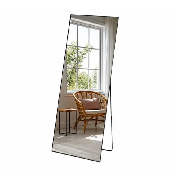 Alvantor Wall Full Length Mirror, Standing Mirror Full Body with Aluminium Frame, Cloakroom Modern Simple Home Decor, Can Be Hanging, Leaning or Wall